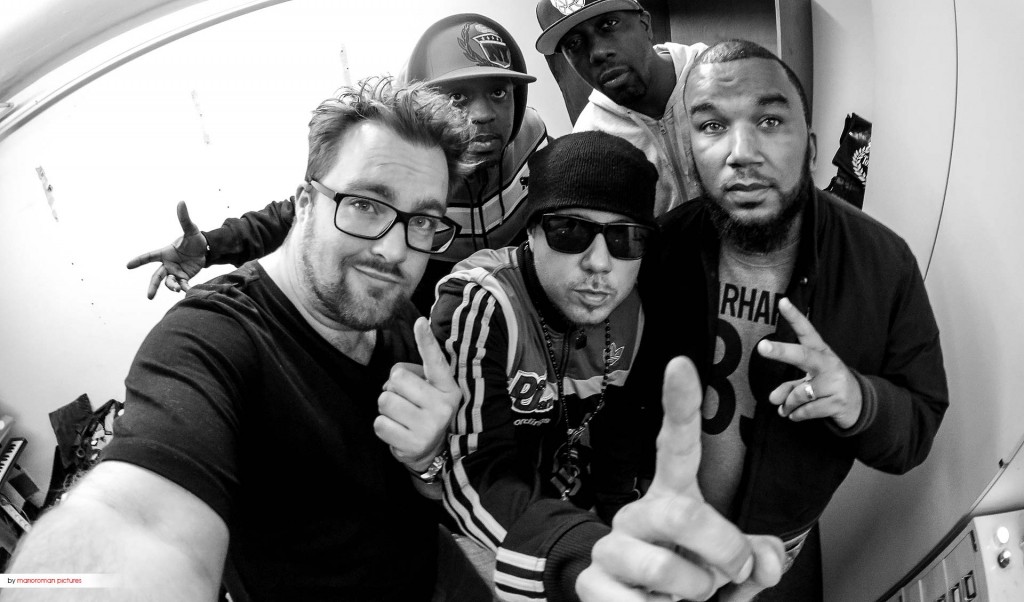 DJ Tomekk, Inspectah Deck, Cappadonna, Joe Young und der Interviewer Mario-Roman Lambrecht