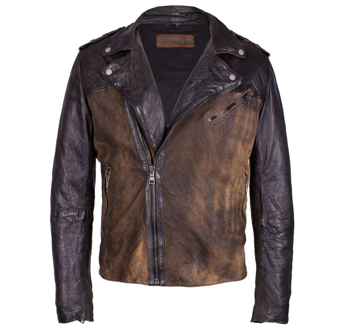 Freaky Nation, Herren Lederjacke, Gold Rush