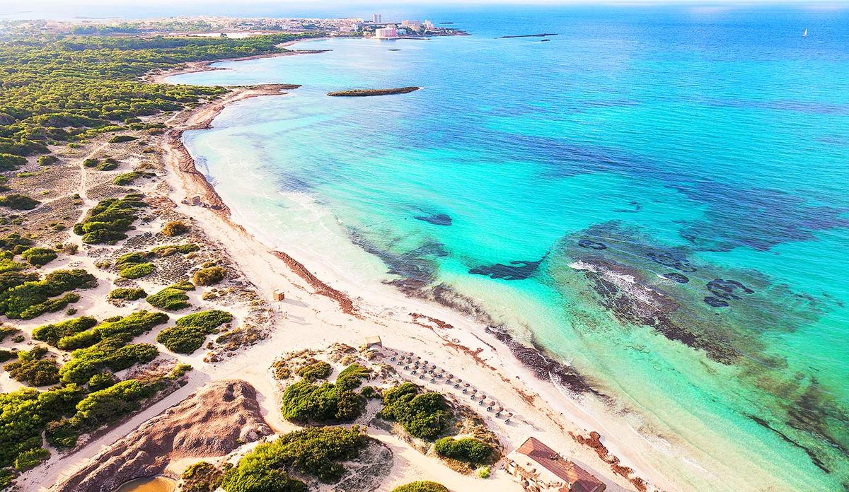 Platja es Trenc, Mallorca mit der Drohne