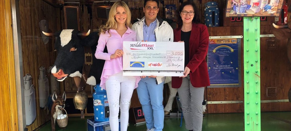 Charity: Wilde Maus XXL übergibt Spendenscheck an Sternenbrücke
