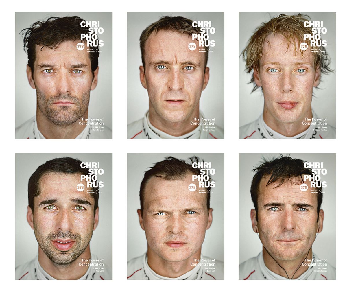 Collage der Cover des Porsche-Magazins „Christophorus“ Nr. 378