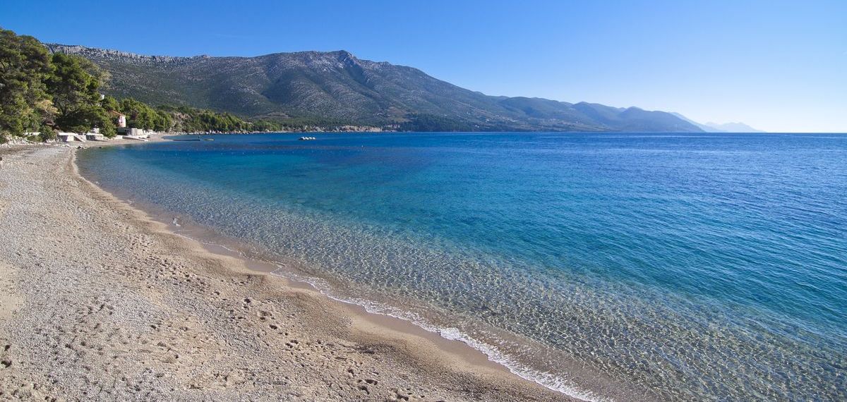 Kroatien: Strand von Orebić in Süddalmatien