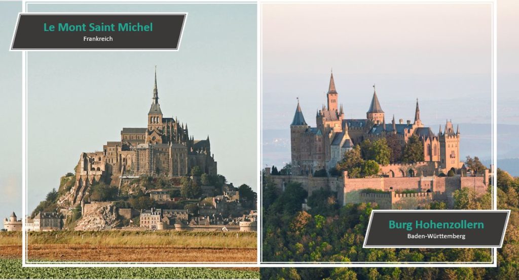 Le Mont Saint Michel vs. Burg Hohenzollern