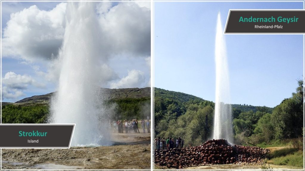 Strokkur vs. Andernach Geysir