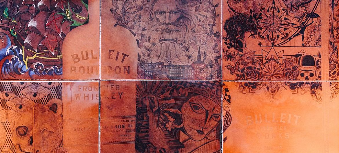 Ink-Billboard aus Leder