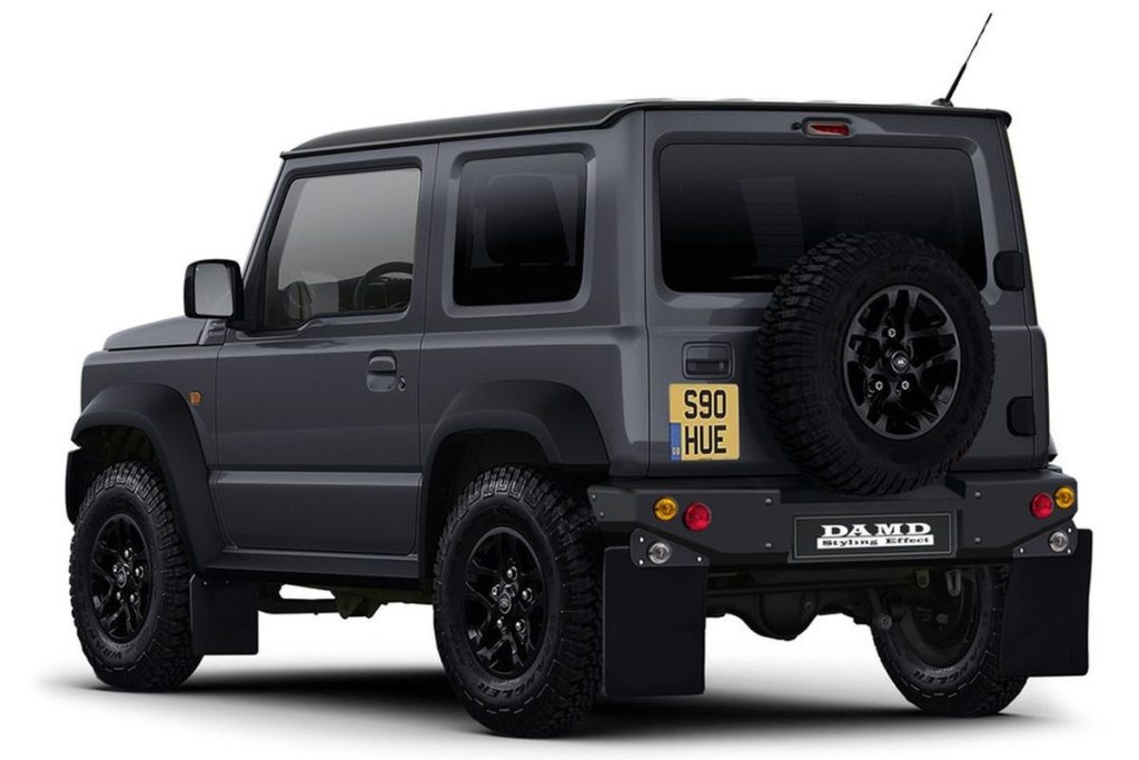 Suzuki Jimny mit DAMD-Verspoilerung "Little D" in Land-Rover-Defender-Optik