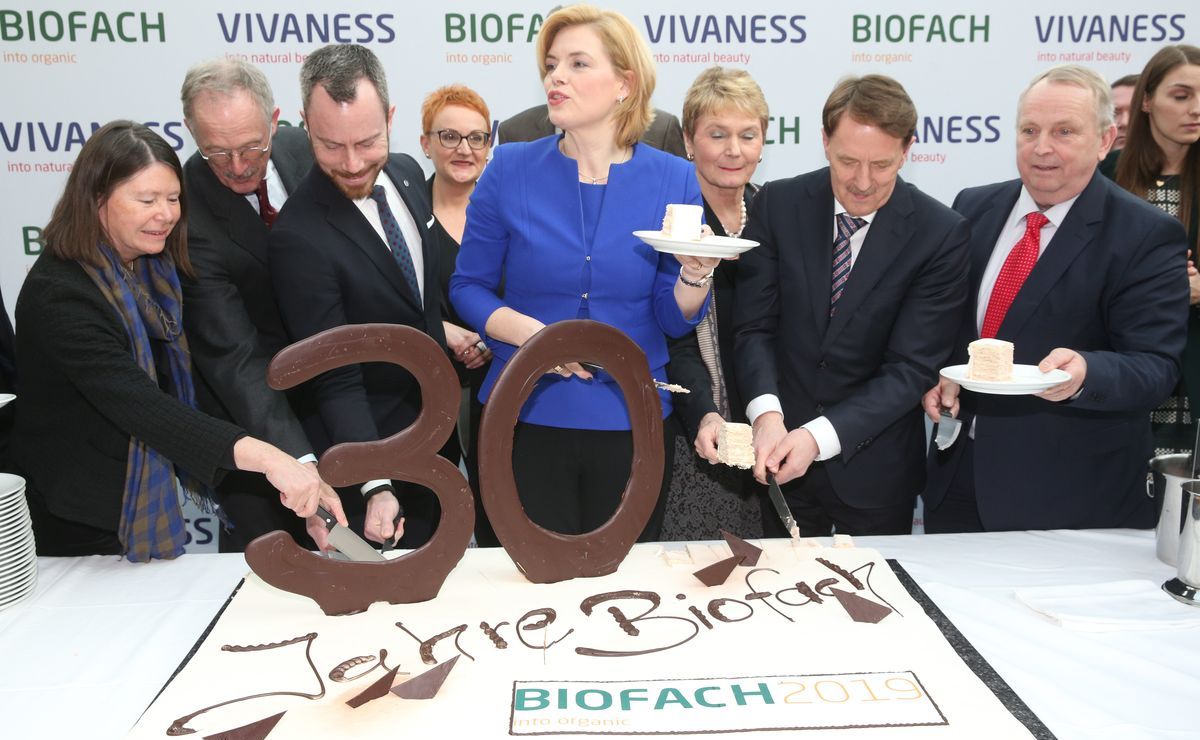 30 Jahre Biofach: Bundeslandwirtschaftsministerin Julia Klöckner war Gast bei der diesjährigen Messeeröffnung. 