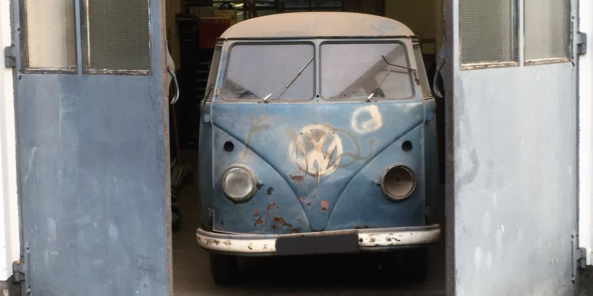 Nach 54 Jahren entdeckt: Der erste VW T1 Radarmesswagen, der zu Schulungszwecken der Polizei in Niedersachsen im Einsatz war.