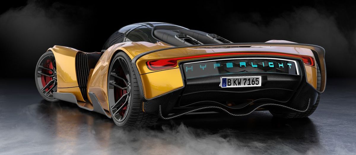 Der hier abgebildete Hyperlight ist eine automobile Zukunftsvision, designt von Lee Rosario.