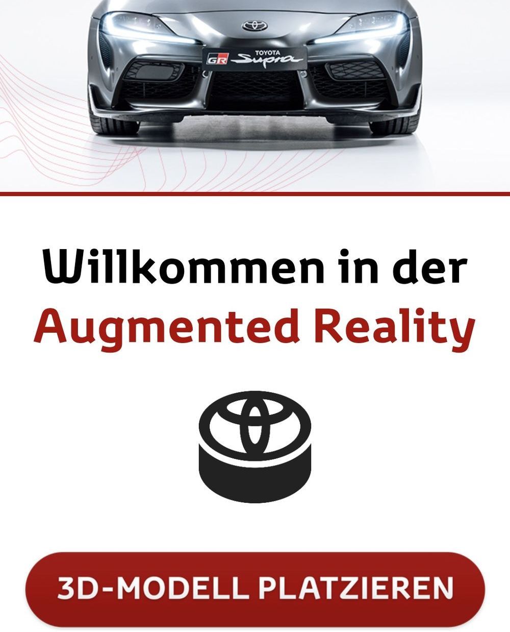 Augmented Reality mit dem Toyota GR Supra
