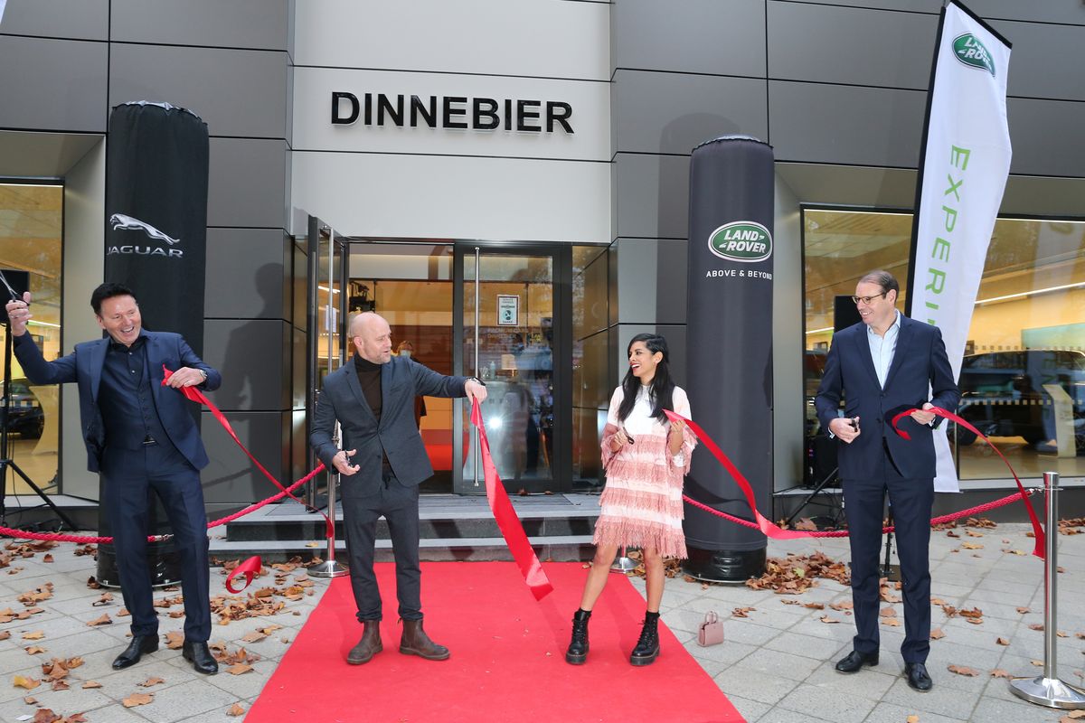 Uwe Dinnebier (Dinnebier Gruppe), Jürgen Vogel, Collien Ulmen-Fernandes, Hanno Kirner (Jaguar Land Rover Deutschland)