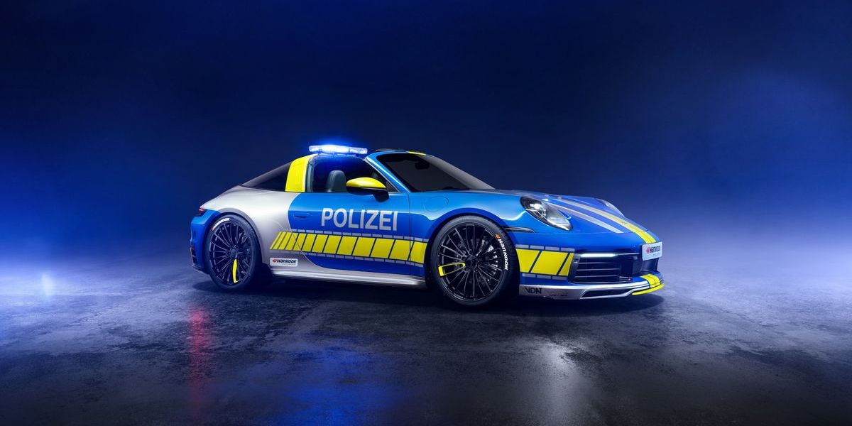 Sicheres Tuning - der Polizei-Porsche von Techart