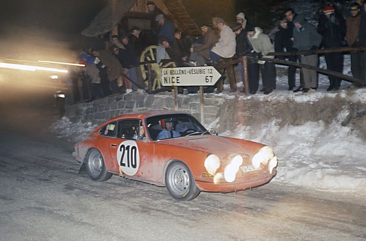 Victor Elfort auf dem Weg zum Gesamtsieg der Rallye Monte Carlo 1968