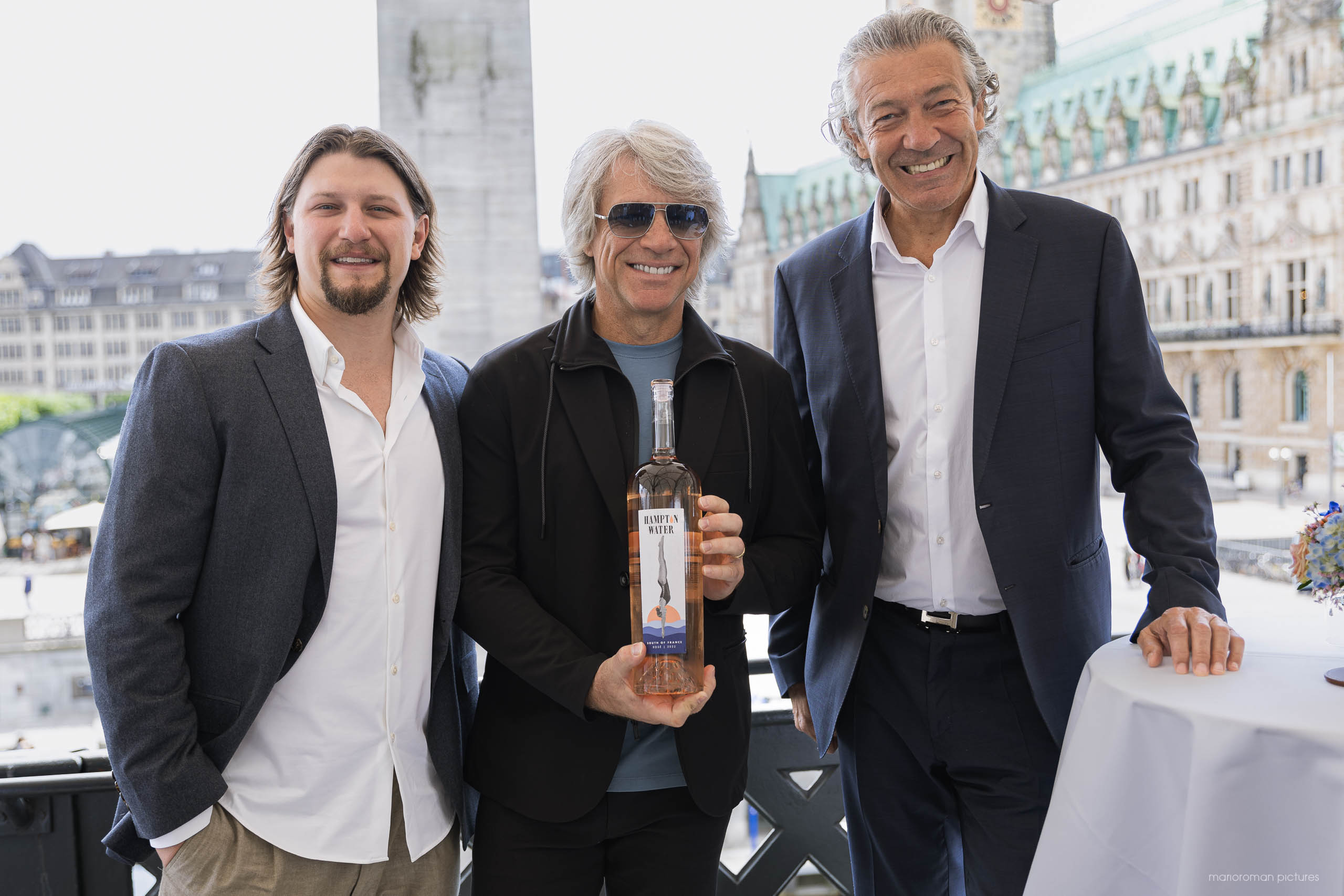 Foto: Jesse Bongiovi, Jon Bon Jovi , Gérard Bertrand. 