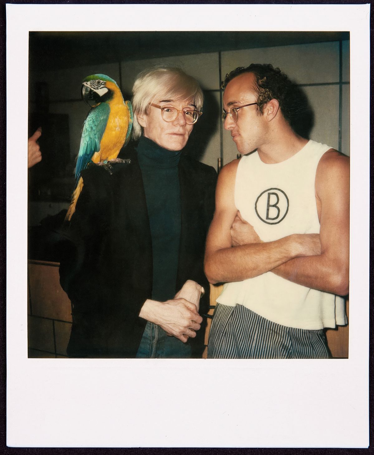 Foto: Andy Warhol und Keith Haring.