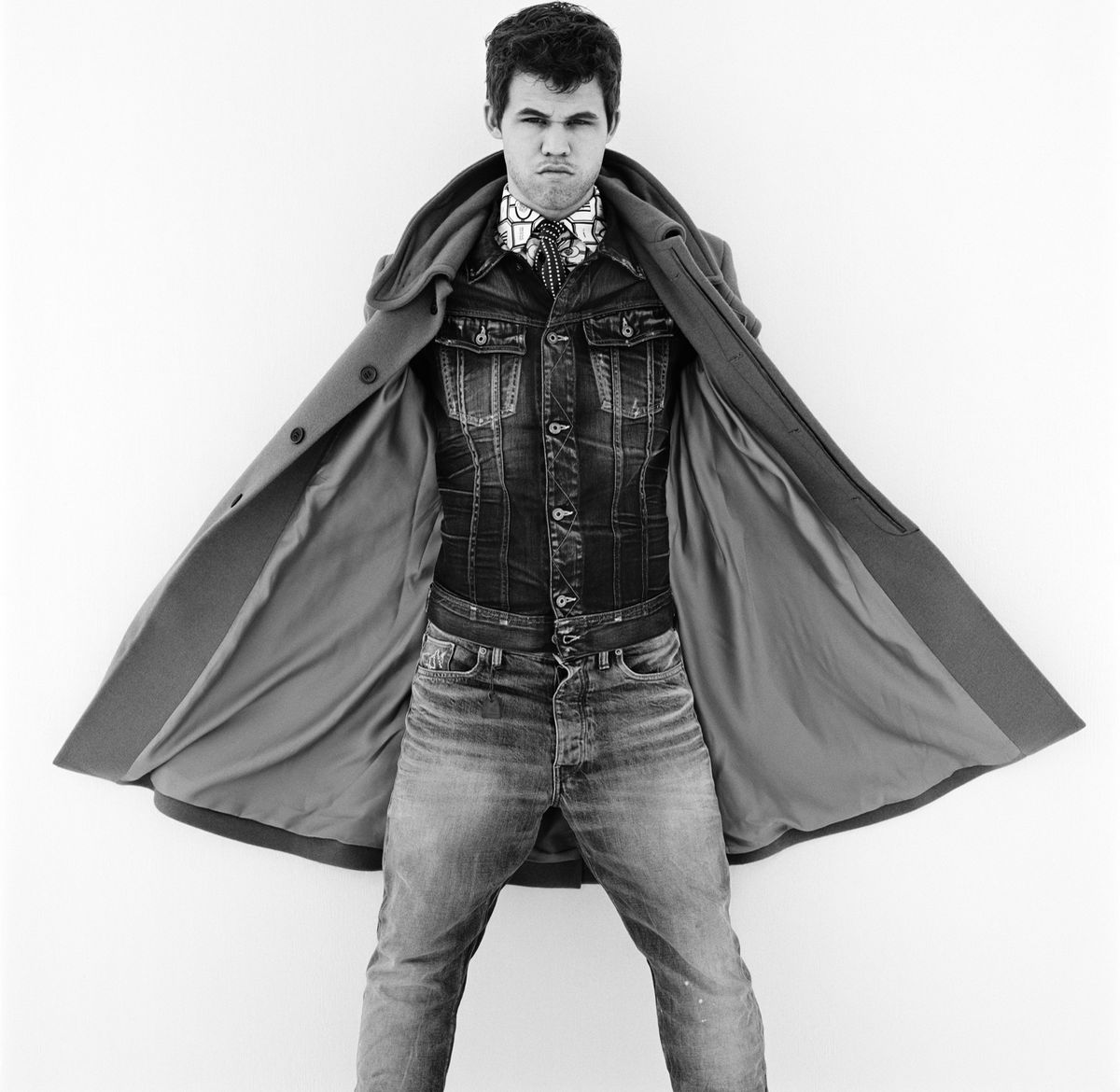 Foto: Magnus Carlsen - von der Schachbühne zum Denim-Testimonial.