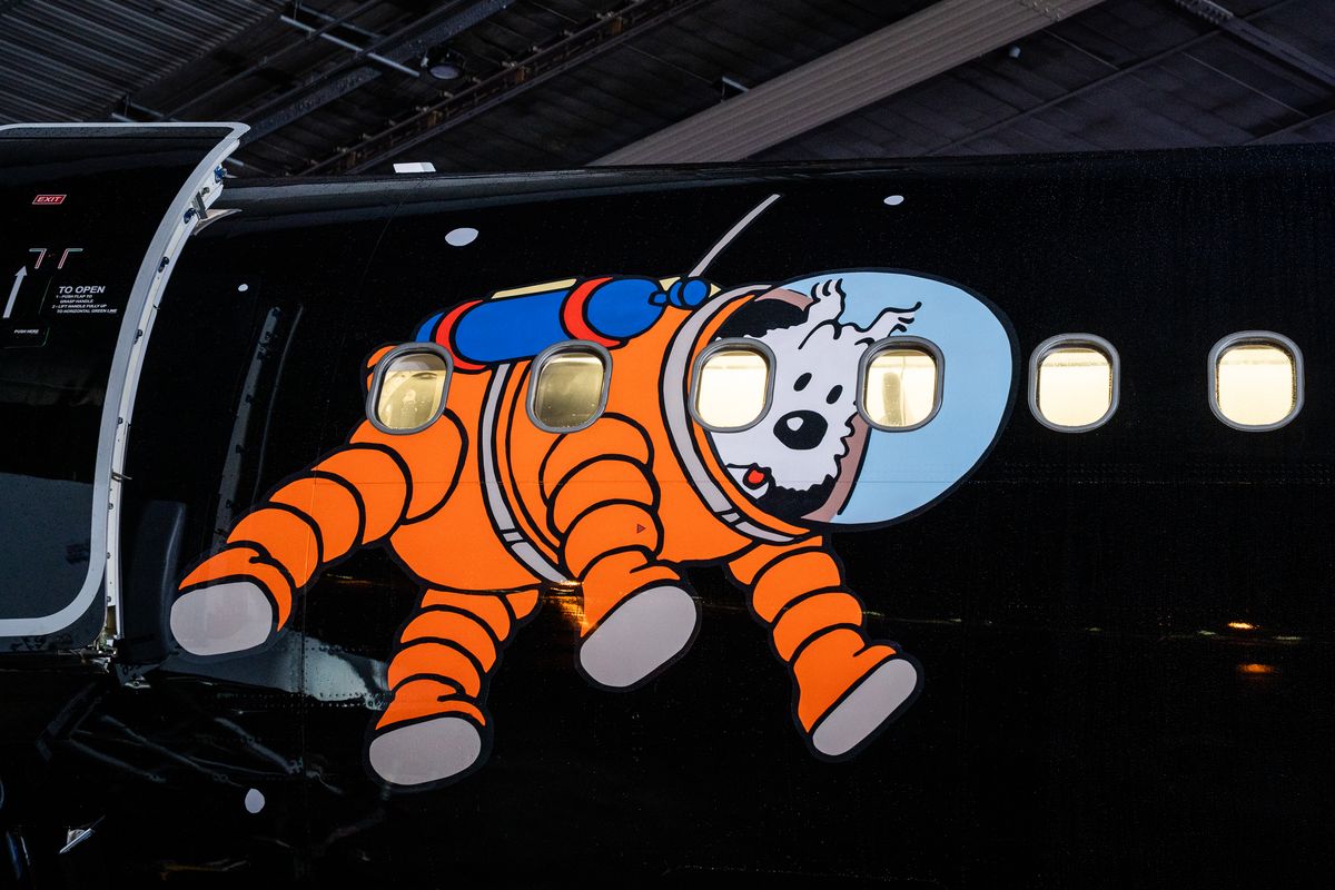 Brussels Airlines hebt mit neuem Tintin-Flugzeug ab