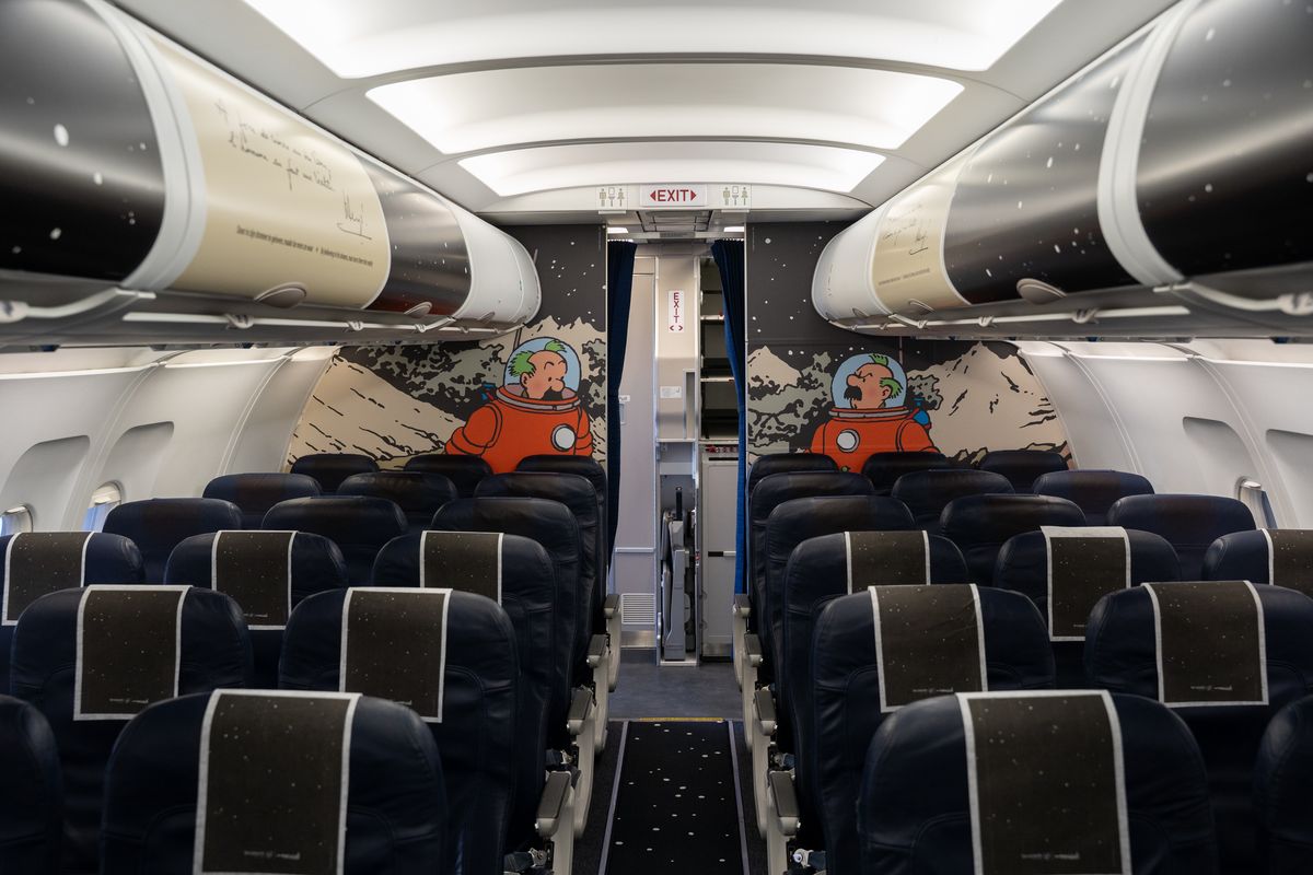 Brussels Airlines hebt mit neuem Tintin-Flugzeug ab