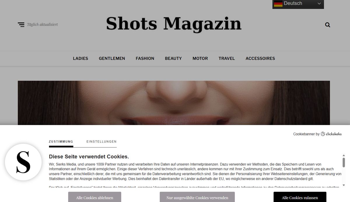 Sierks Media setzt auf Clickskeks als Cookie Consent Manager