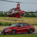 Quadrifoglio als Helikopter - Giulia hebt ab Quadrifoglio