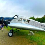 Legendäre Ju F13 fliegt in Dreier-Formation über den Rhein Ju F13