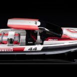 Ducati feiert das Speedboot zum Motorrad Speedboot